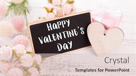  Presentation with pink roses - Presentation theme having small-chalkboard-for-valentine-s background and a lemonade colored foreground