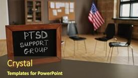  Presentation with group support - Slides featuring small-chalkboard-with-notice background and a  colored foreground