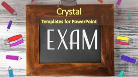  Presentation with exam - Audience pleasing presentation consisting of small chalkboard with word exam backdrop and a  colored foreground