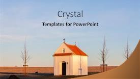  Presentation with czech republic - Presentation having small-chapel-in-chvalovice-southern background and a  colored foreground