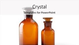  Presentation with chemical - Slides with small chemical glass bottles background and a white colored foreground