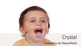  Presentation with child support law - PPT layouts with small child showing his tongue background and a lemonade colored foreground