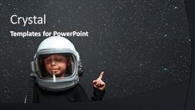  Presentation with fly - Presentation design consisting of small-child-wants-to-fly background and a dark gray colored foreground