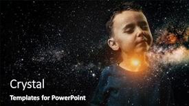  Presentation with sore throat - Colorful PPT theme enhanced with small-child backdrop and a black colored foreground