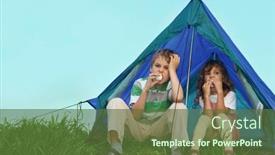  Presentation with rest - Presentation design enhanced with small-children-have-a-rest background and a  colored foreground