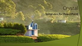  Presentation with rural india - Slides enhanced with small-christian-chapel-in-beautiful background and a coral colored foreground