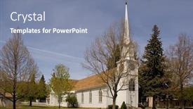  Presentation with nevada - Beautiful PPT theme featuring small church in reno nevada backdrop and a seafoam green colored foreground