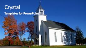 Presentation with church - Presentation theme with small church background and a  colored foreground