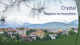  Presentation with old style - Beautiful presentation theme featuring small city with preserved ottoman backdrop and a sky blue colored foreground