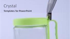  Presentation with lid - Presentation theme enhanced with small-clear-plastic-jar background and a light blue colored foreground