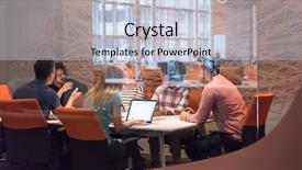  Presentation with team meeting - Amazing slide set having small company - multiethnic startup business team backdrop and a lemonade colored foreground