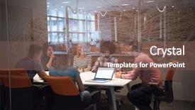  Presentation with start up business - PPT layouts having small company - multiethnic startup business team background and a  colored foreground