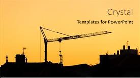  Presentation with crane - Cool new presentation with small-construction-crane-silhouette backdrop and a light gray colored foreground