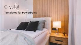  Presentation with bedroom modern - Amazing presentation theme having small-cozy-bedroom-with-comfortable backdrop and a coral colored foreground