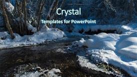  Presentation with snow day - Theme enhanced with small creek covered with fresh background and a navy blue colored foreground