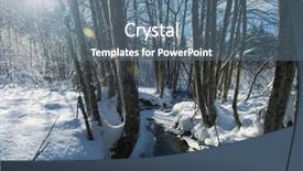  Presentation with snow day - Beautiful theme featuring small creek covered with fresh backdrop and a ocean colored foreground