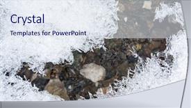  Presentation with river flow - Slide deck with small creek covered with fresh background and a sky blue colored foreground