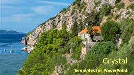  Presentation with croatia - Presentation theme featuring small-croatian-town-seget-donji background and a tawny brown colored foreground