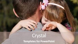  Presentation with crying - Amazing slides having small crying girl backdrop and a coral colored foreground