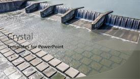  Presentation with dam - Amazing presentation having small-dam-in-the-daytime backdrop and a light gray colored foreground
