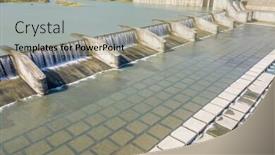  Presentation with dam - Amazing PPT layouts having small-dam-in-the-daytime backdrop and a mint green colored foreground