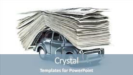  Presentation with car carrier - Slide deck with small decorative car model carries background and a seafoam green colored foreground