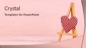  Presentation with heart - Colorful presentation theme enhanced with small decorative easel on pink backdrop and a lemonade colored foreground