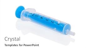  Presentation with syringe - PPT layouts enhanced with small-disposable-syringe-made background and a white colored foreground