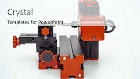  Presentation with modeling - PPT layouts having small-diy-milling-machine background and a cool aqua colored foreground