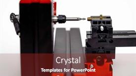  Presentation with milling machine - PPT layouts consisting of small-diy-milling-machine background and a tawny brown colored foreground