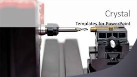  Presentation with milling machine - Presentation theme featuring small-diy-milling-machine background and a white colored foreground