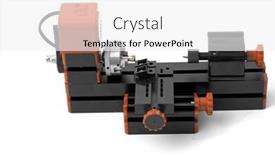  Presentation with lathe - PPT theme consisting of small-diy-turning-lathe-machine background and a white colored foreground