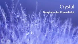  Presentation with abstract water drops - Presentation design consisting of small-drops-of-water background and a teal colored foreground