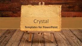  Presentation with yellow wood - Theme consisting of small-easel-sign-with-handmade background and a yellow colored foreground