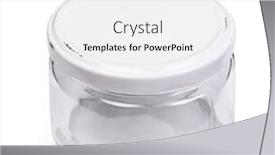 Presentation with lid - Presentation featuring small-empty-glass-jar background and a white colored foreground