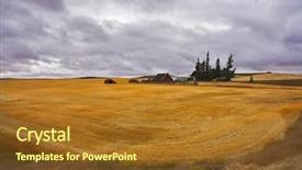  Presentation with national parks - Theme enhanced with small farm in fields of montana after harvesting more magnificent pictures from the american and canadian national parks you can look hundreds in my portfolio welcome background and a tawny brown colored foreground