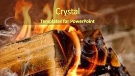  Presentation with smoke - Theme enhanced with small fire in the fireplace to smoke background and a tawny brown colored foreground