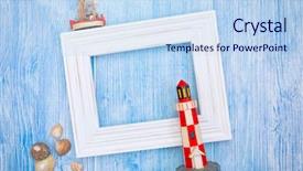  Presentation with picture frame - Colorful theme enhanced with small fishing trawler lighthouse seshells backdrop and a  colored foreground
