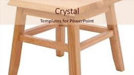  Presentation with step - Cool new PPT layouts with four legged wooden step stool backdrop and a lemonade colored foreground