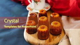  Presentation with french pastry - Beautiful theme featuring small french pastry with rum backdrop and a  colored foreground
