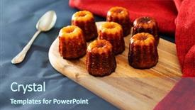  Presentation with french pastry - Amazing presentation theme having small french pastry with rum backdrop and a ocean colored foreground