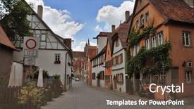  Presentation with bavaria - Colorful theme enhanced with deutsch - small german town in bavaria backdrop and a tawny brown colored foreground