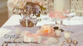  Presentation with pink ribbon - Beautiful slide deck featuring small-gift-with-pink-ribbon backdrop and a soft green colored foreground