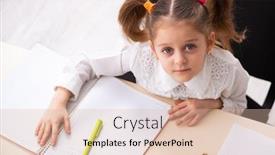  Presentation with development - Beautiful PPT theme featuring small-girl-in-early-development backdrop and a lemonade colored foreground