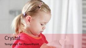  Presentation with surgical hand washing - Beautiful slides featuring small girl washing her hands backdrop and a  colored foreground