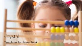  Presentation with classroom - Cool new PPT layouts with small-girl-with-abacus backdrop and a lemonade colored foreground