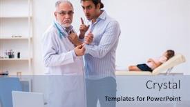  Presentation with father - PPT layouts having small-girl-with-her-father background and a light blue colored foreground