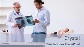  Presentation with radiologist - Amazing slide deck having small-girl-with-her-father backdrop and a light blue colored foreground