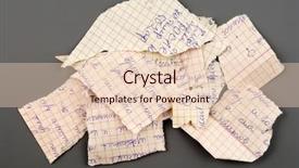  Presentation with notebook paper - Audience pleasing presentation theme consisting of small group of torn notebook backdrop and a lemonade colored foreground