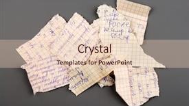  Presentation with notebook paper wiht clip - Presentation theme consisting of small group of torn notebook background and a lemonade colored foreground